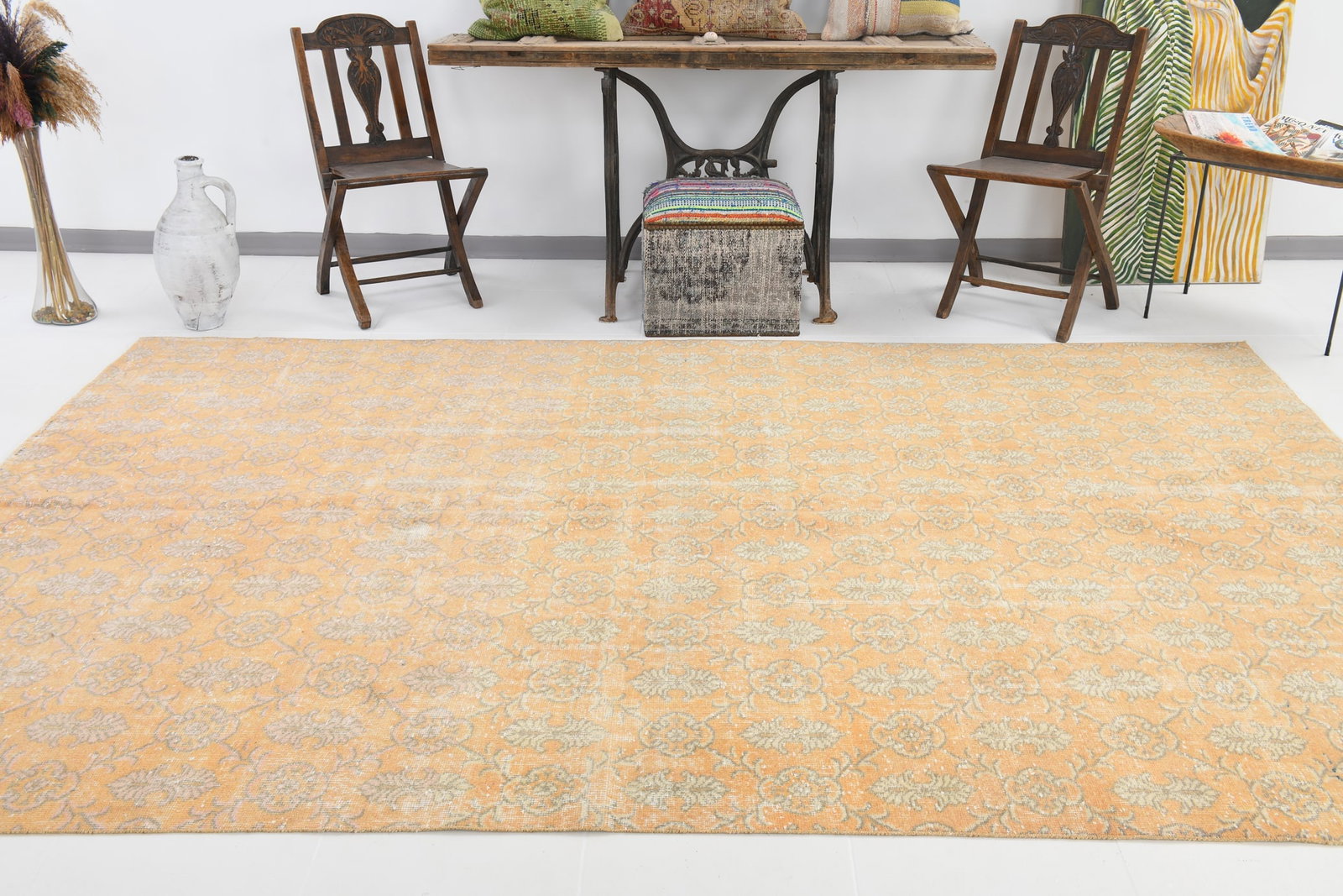 6'9'' x 10'7'' Turkish Vintage Runner Rug - 7222 - 3