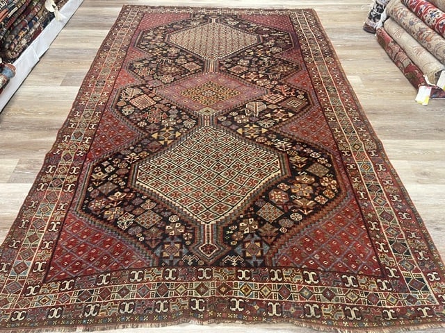 Antique Persian Tribal Khamseh / Shiraz rug-2020 - 7