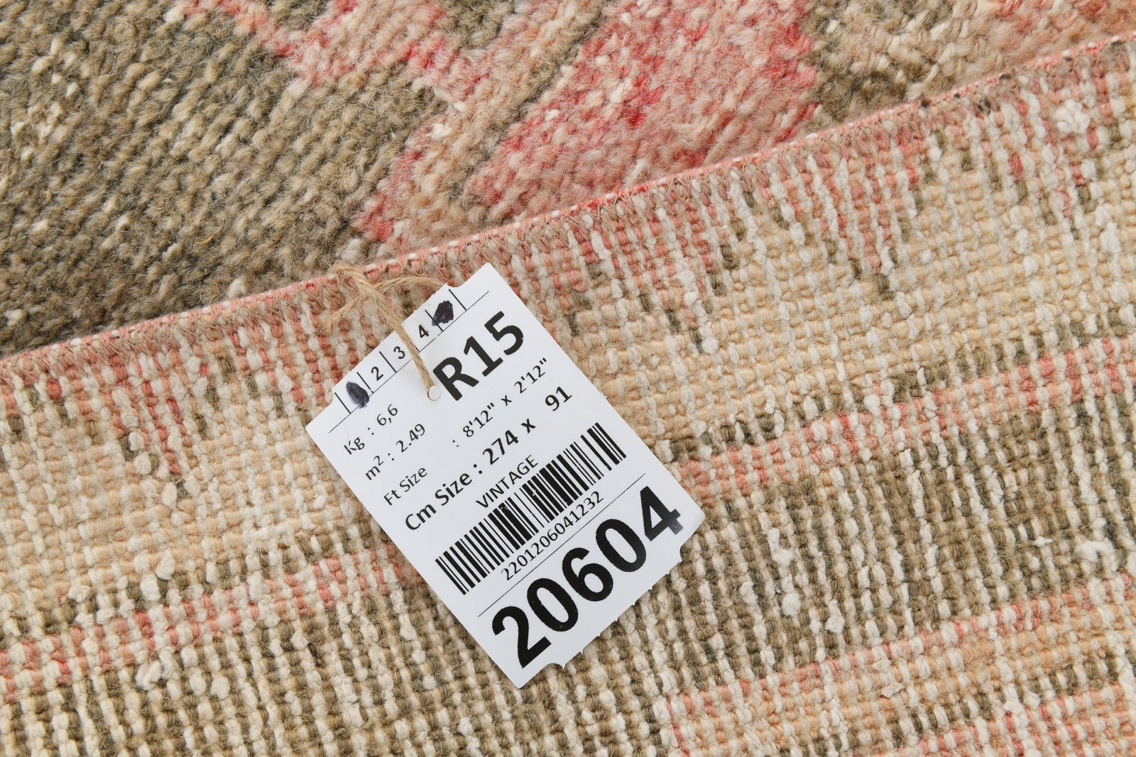 2'11'' x 8'11'' Vintage Wool Runner Rug - 20604 - 17