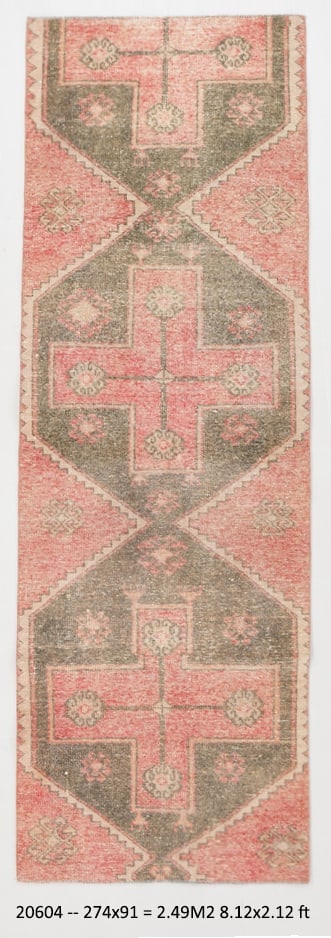 2'11'' x 8'11'' Vintage Wool Runner Rug - 20604 (1 of 17)