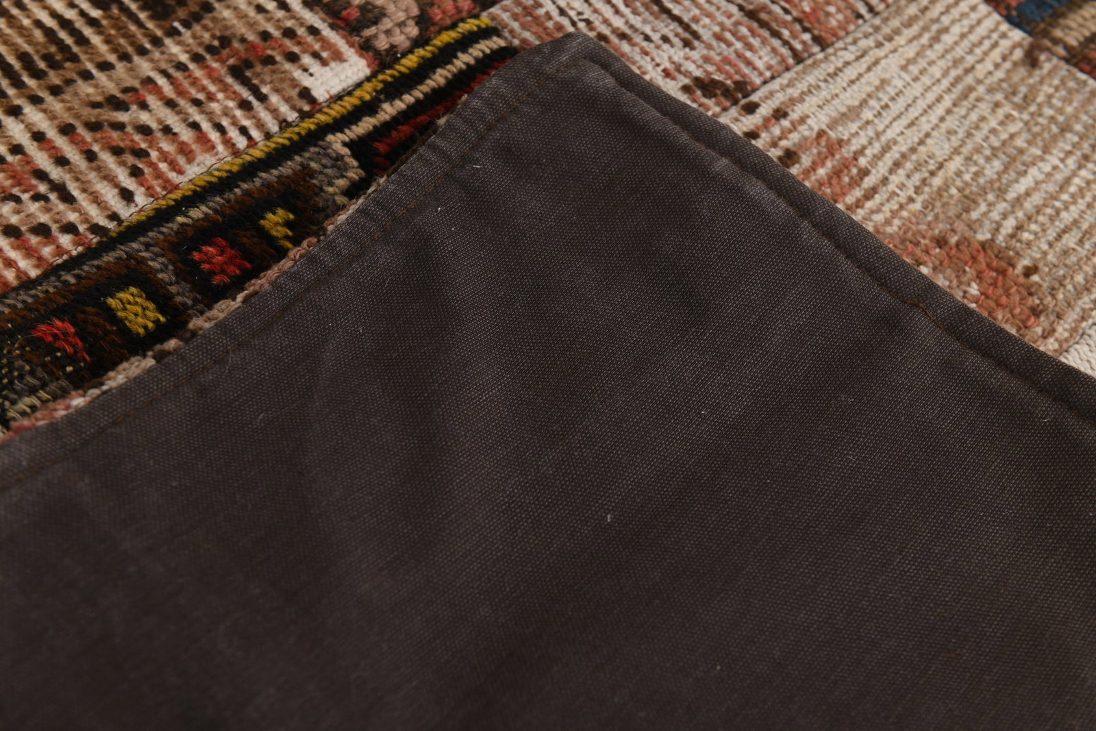 2'3'' x 10'5'' Handmade Vintage Wool Patchwork Rug - 579 - 16