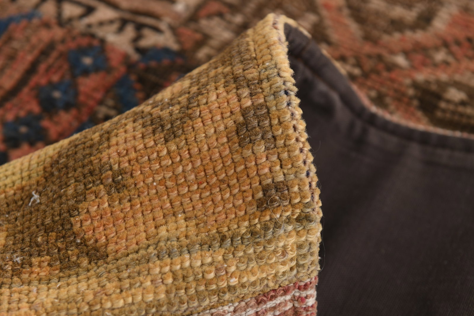 2'3'' x 10'5'' Handmade Vintage Wool Patchwork Rug - 579 - 18
