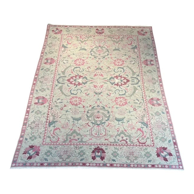 Antique Oushak design Sumak weave