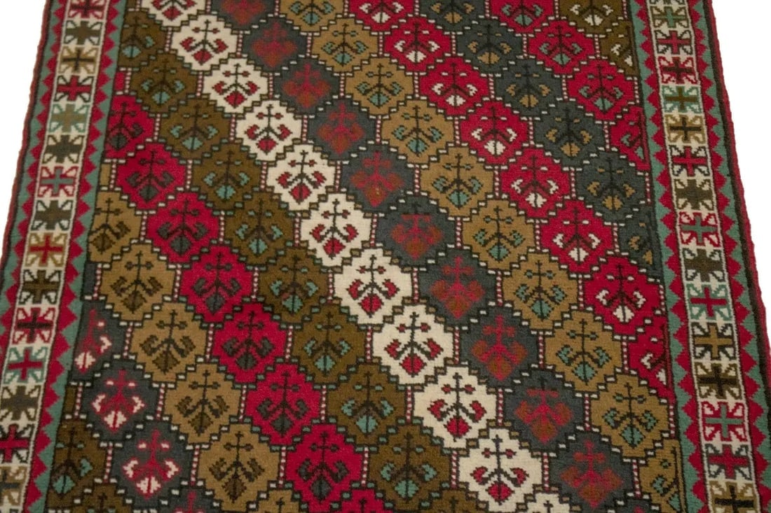 Vintage Red Tribal 4X7 Ghoochan Persian Rug - 4
