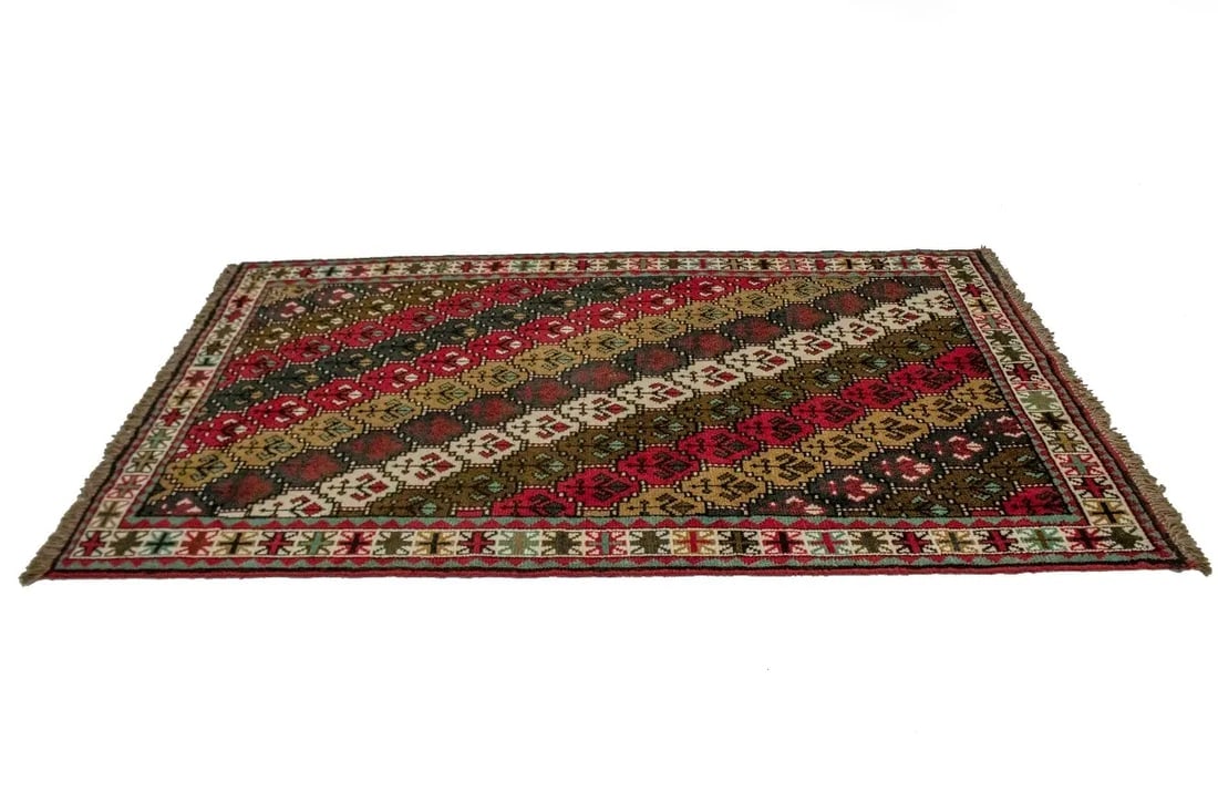 Vintage Red Tribal 4X7 Ghoochan Persian Rug - 5