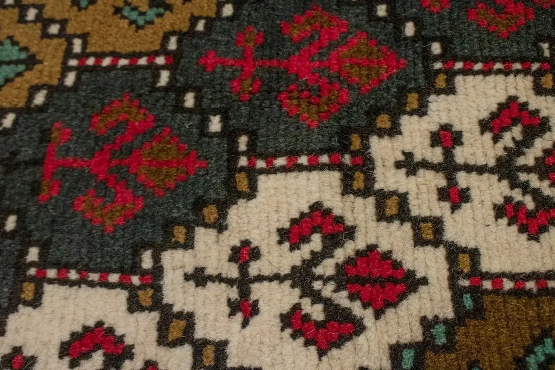 Vintage Red Tribal 4X7 Ghoochan Persian Rug - 6