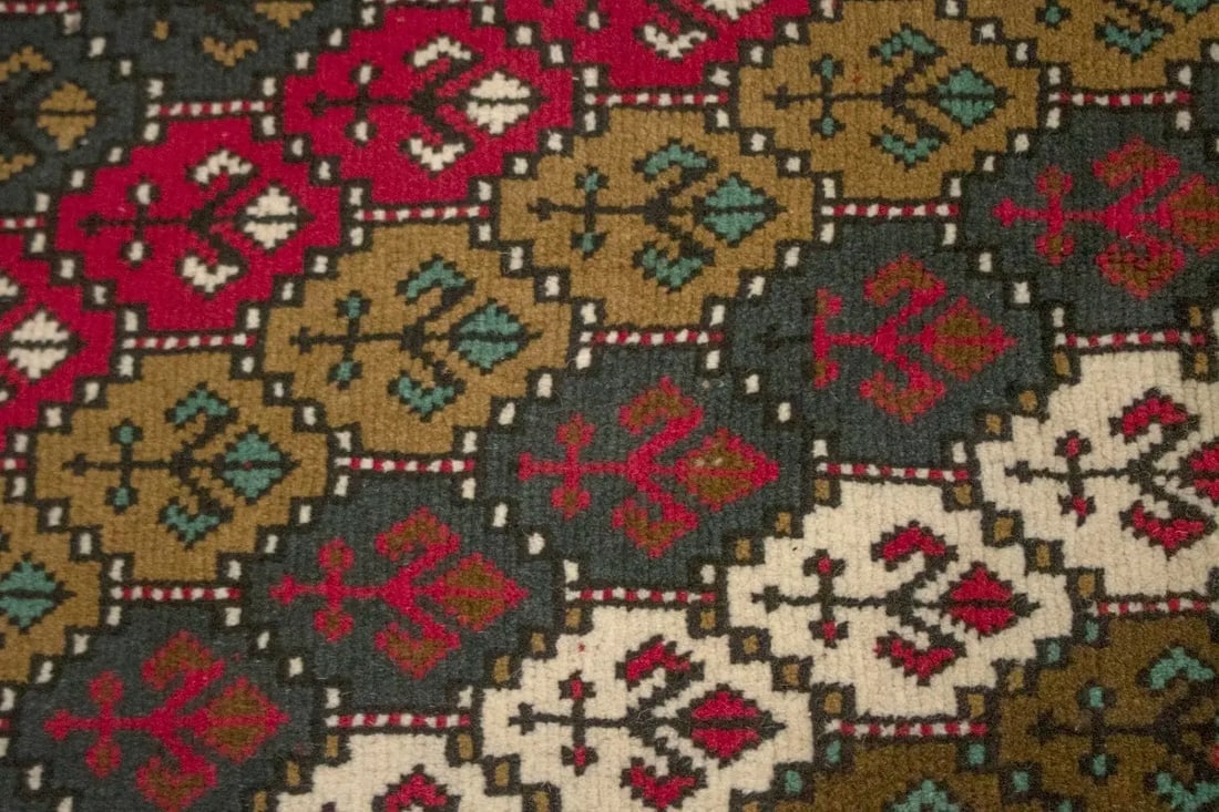 Vintage Red Tribal 4X7 Ghoochan Persian Rug - 8