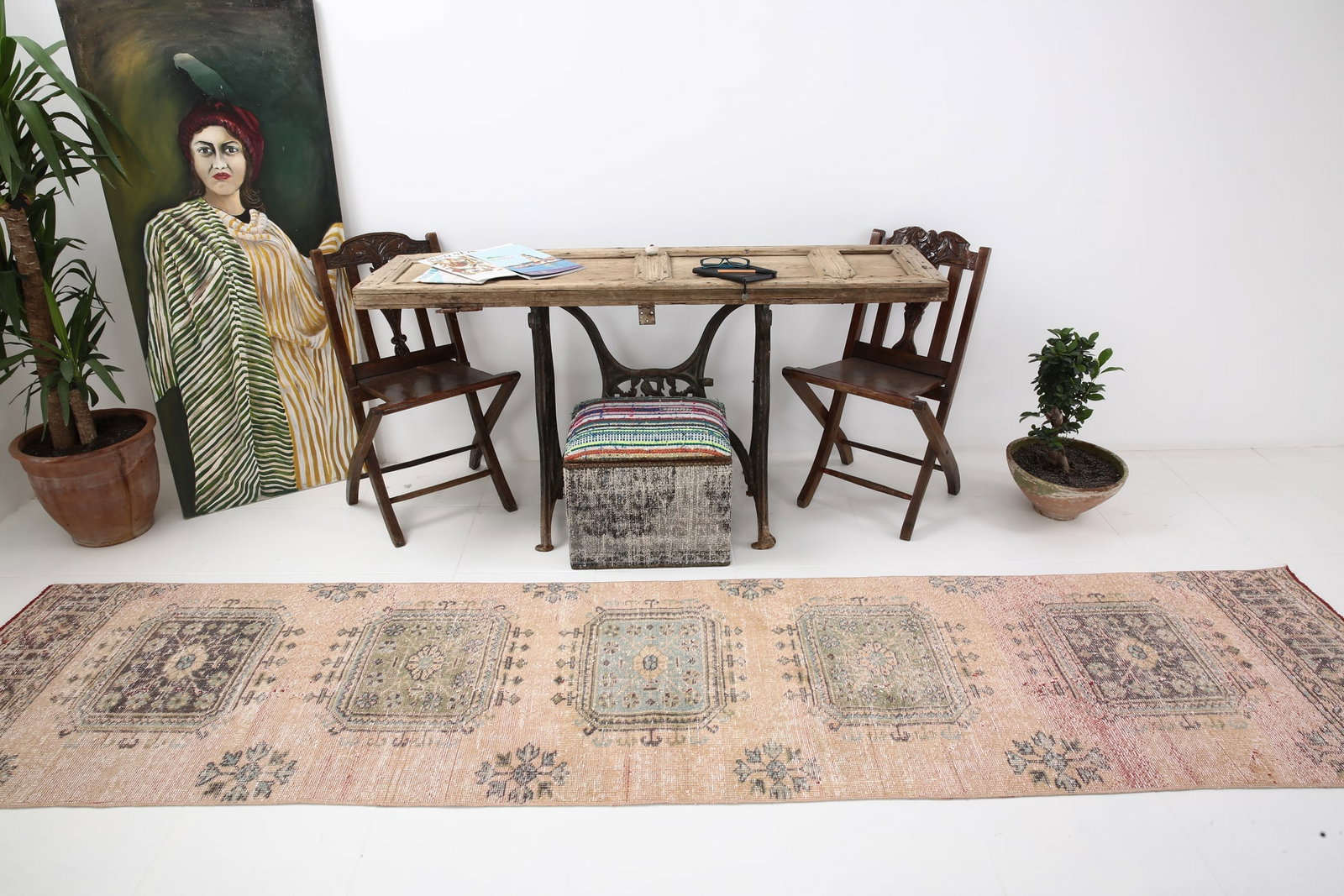 2'8'' x 11'9'' Turkish Vintage Runner Rug - 5329 - 20
