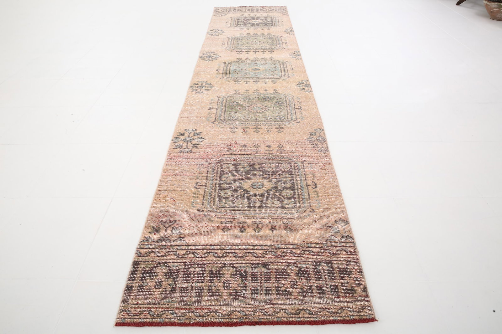 2'8'' x 11'9'' Turkish Vintage Runner Rug - 5329 - 3