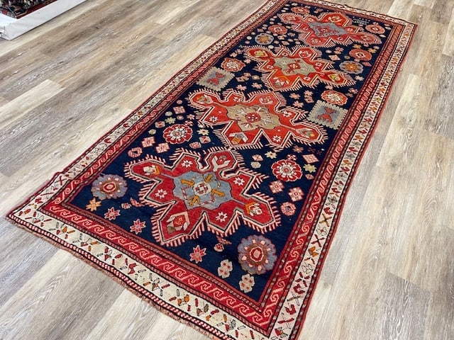 Antique dated Shusha Karabag Caucasian rug-4254 - 6
