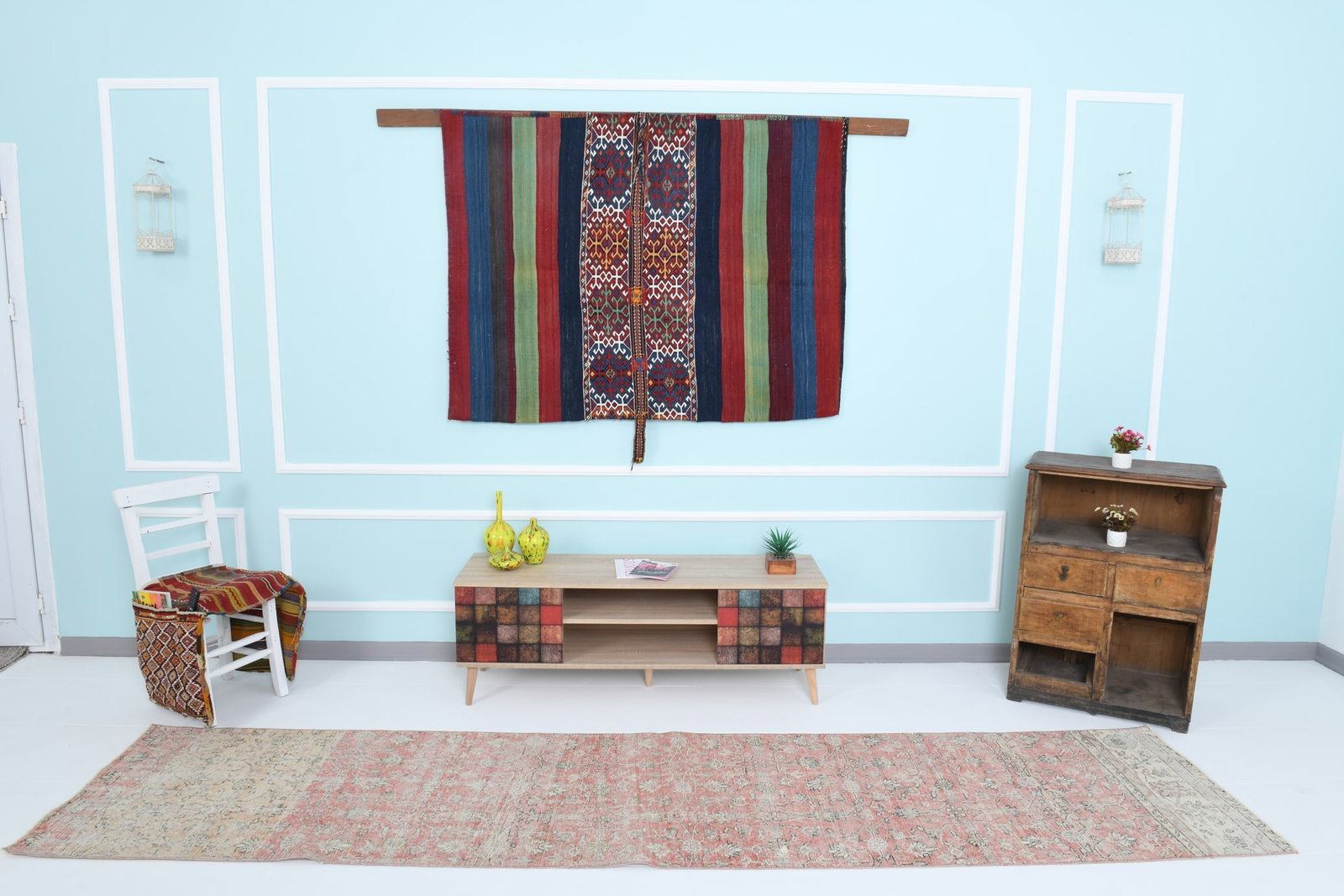 2'7'' x 11'11'' Vintage Wool Runner Rug - 17765 - 2