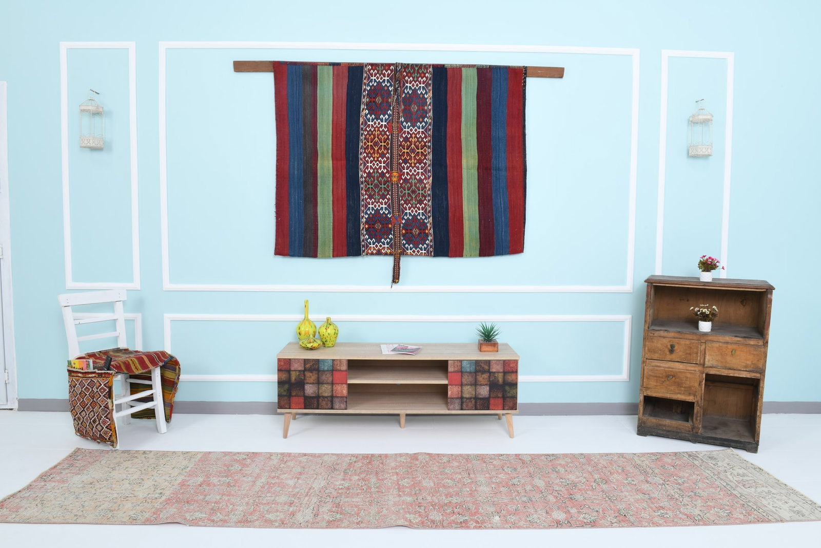2'7'' x 11'11'' Vintage Wool Runner Rug - 17765 - 3