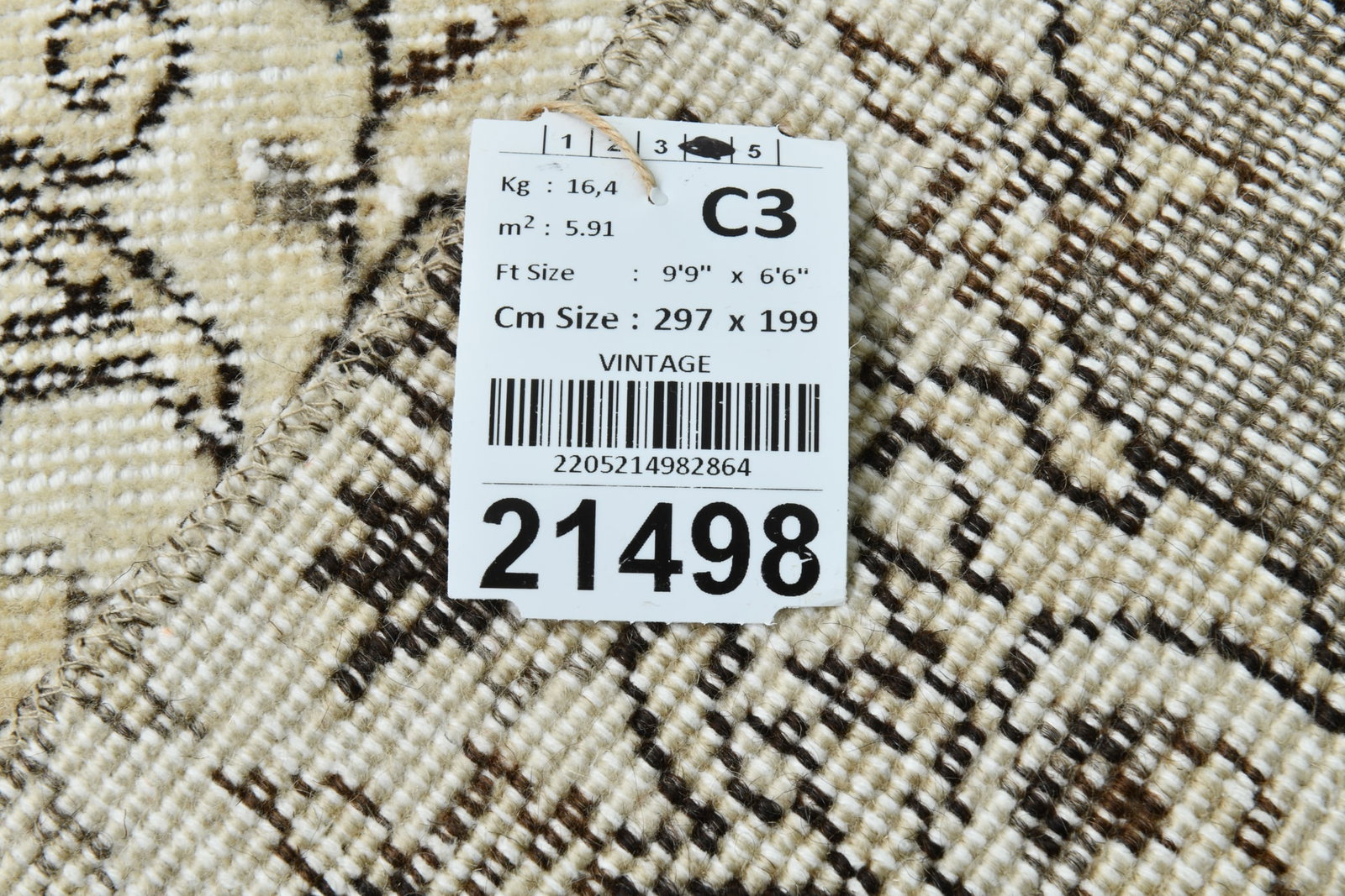 6'6'' x 9'8'' Handmade Vintage Wool Rug - 21498 - 20