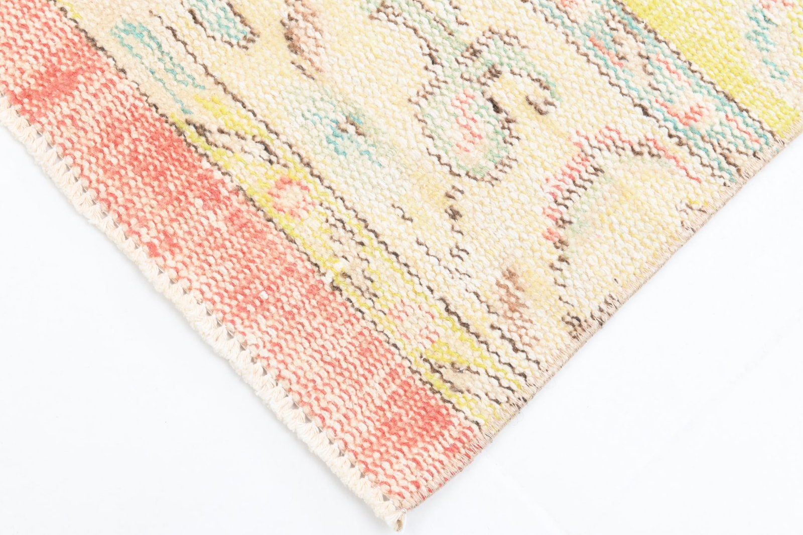 2'5'' x 9'8'' Handmade Vintage Wool Rug - 7137 - 11