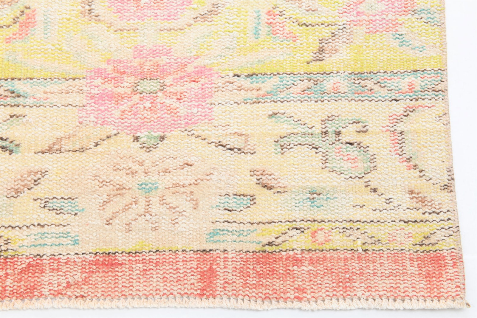 2'5'' x 9'8'' Handmade Vintage Wool Rug - 7137 - 13