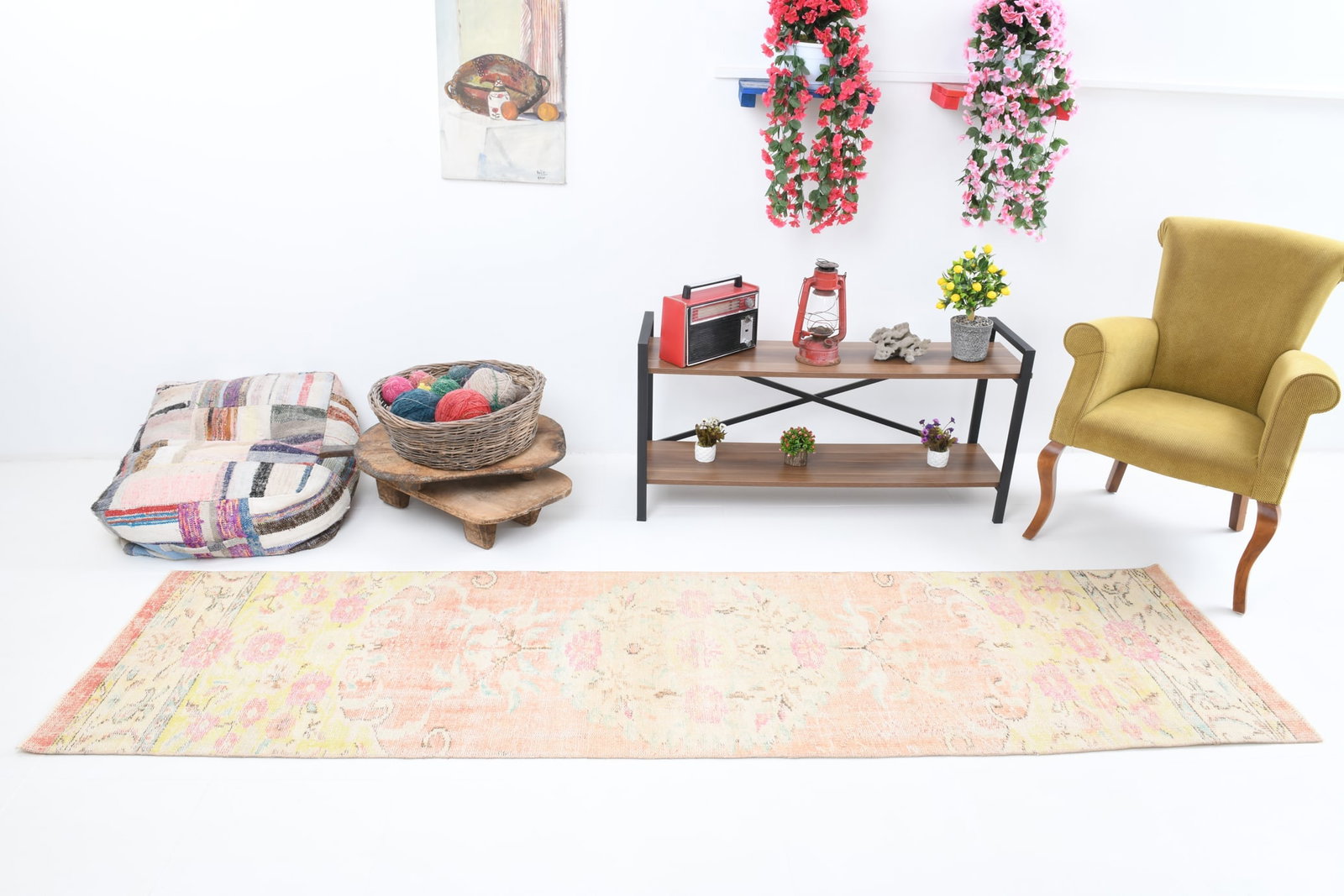 2'5'' x 9'8'' Handmade Vintage Wool Rug - 7137 - 2
