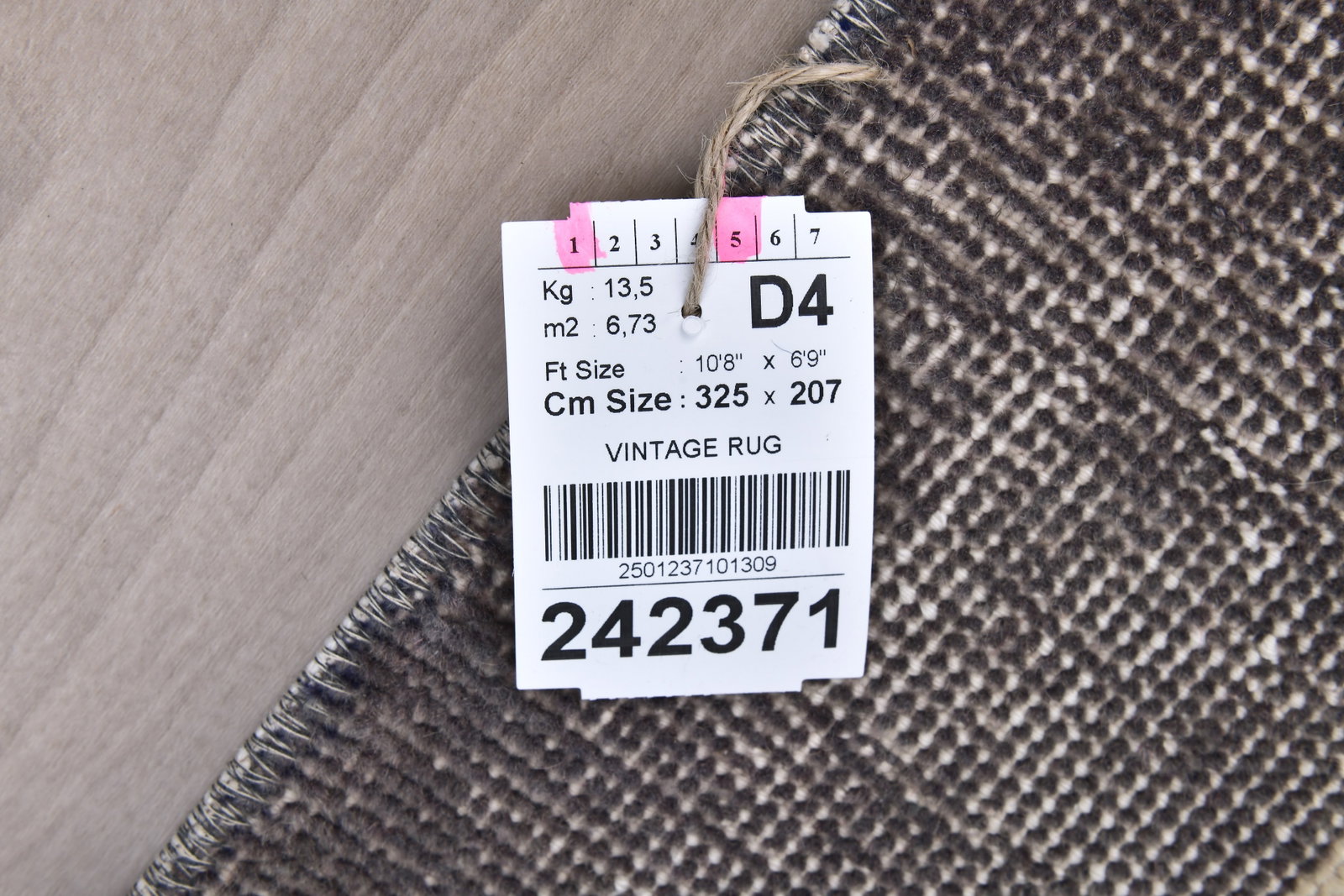 6'9'' x 10'7'' Unique Handmade Vintage Rug - 242371 - 14