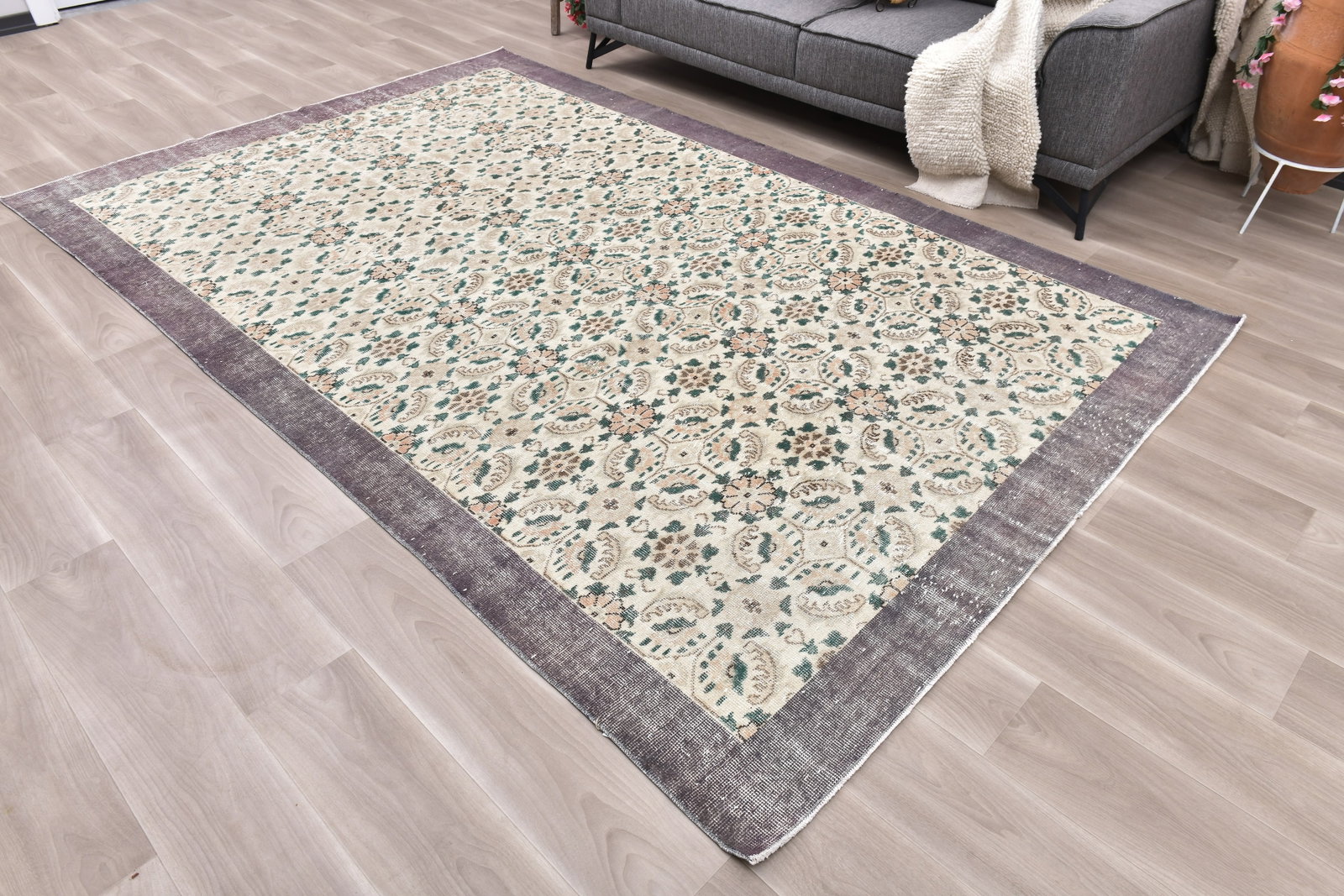 6'9'' x 10'7'' Unique Handmade Vintage Rug - 242371 - 2