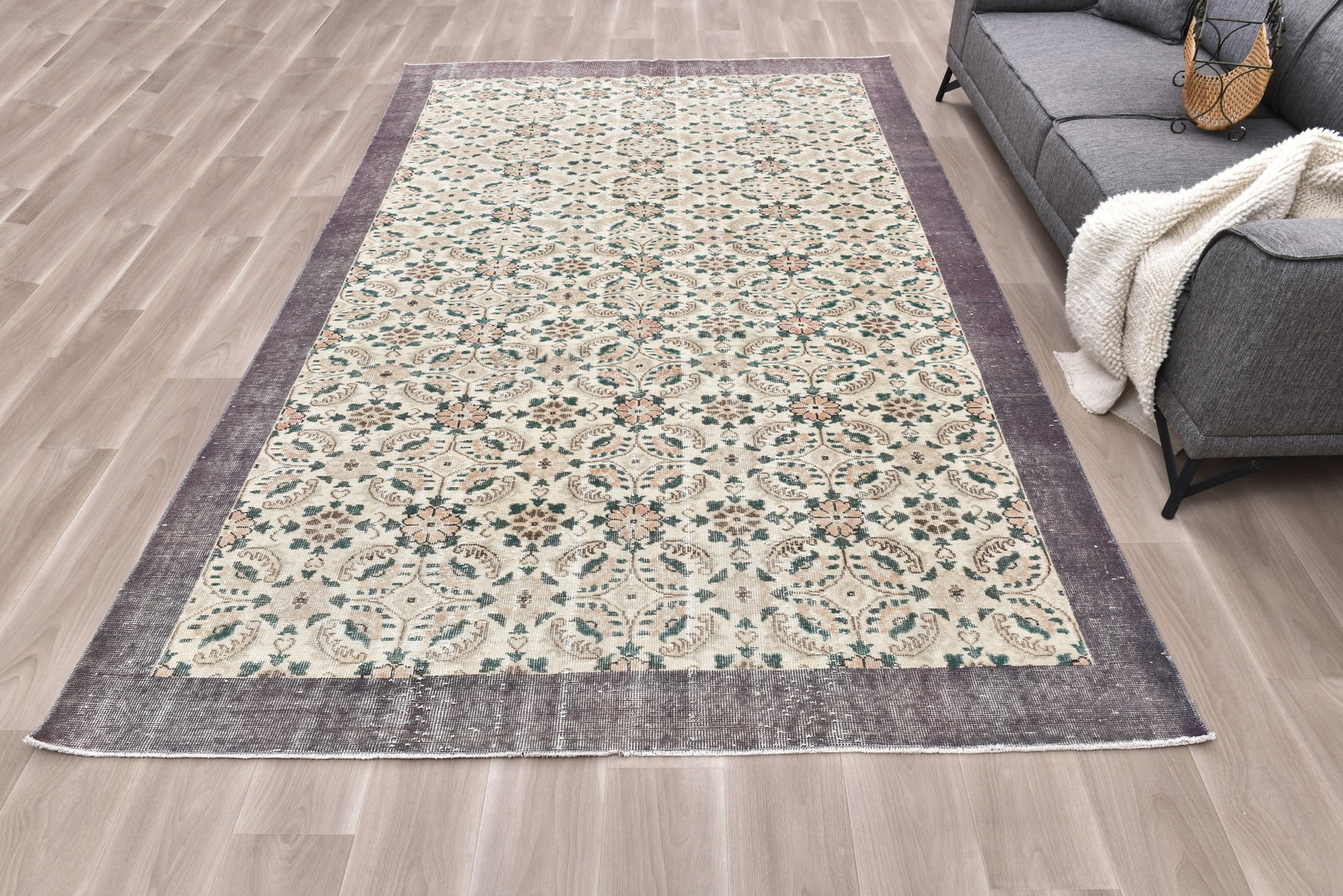 6'9'' x 10'7'' Unique Handmade Vintage Rug - 242371 - 3