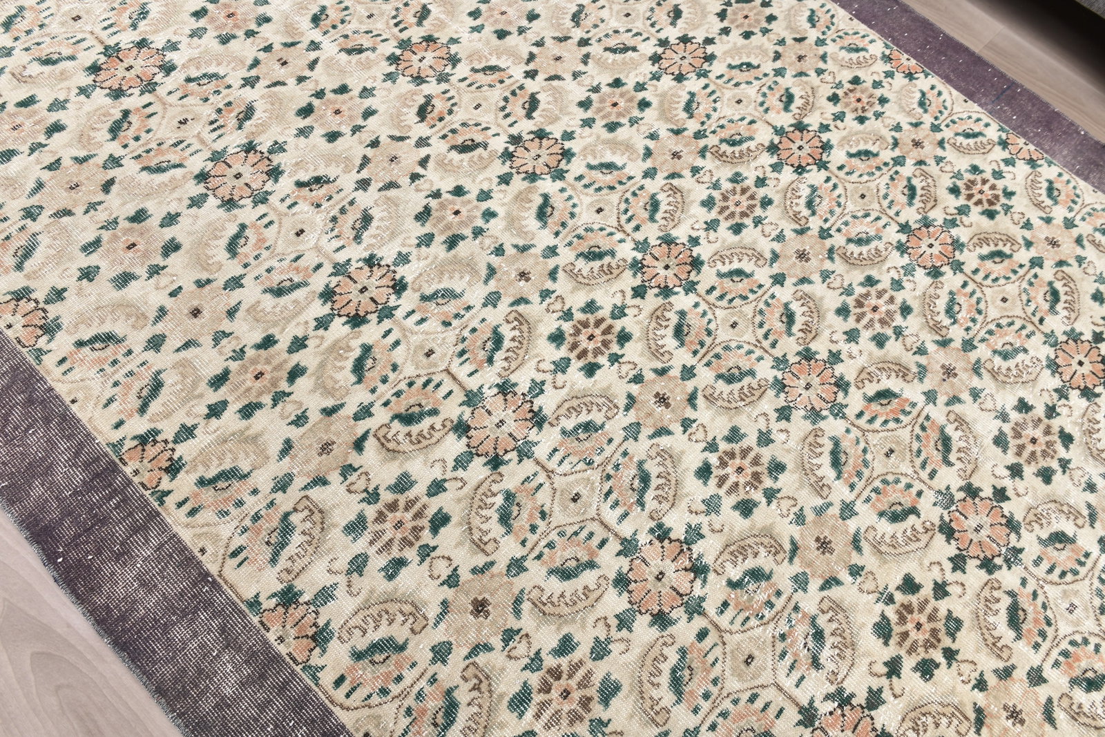 6'9'' x 10'7'' Unique Handmade Vintage Rug - 242371 - 4