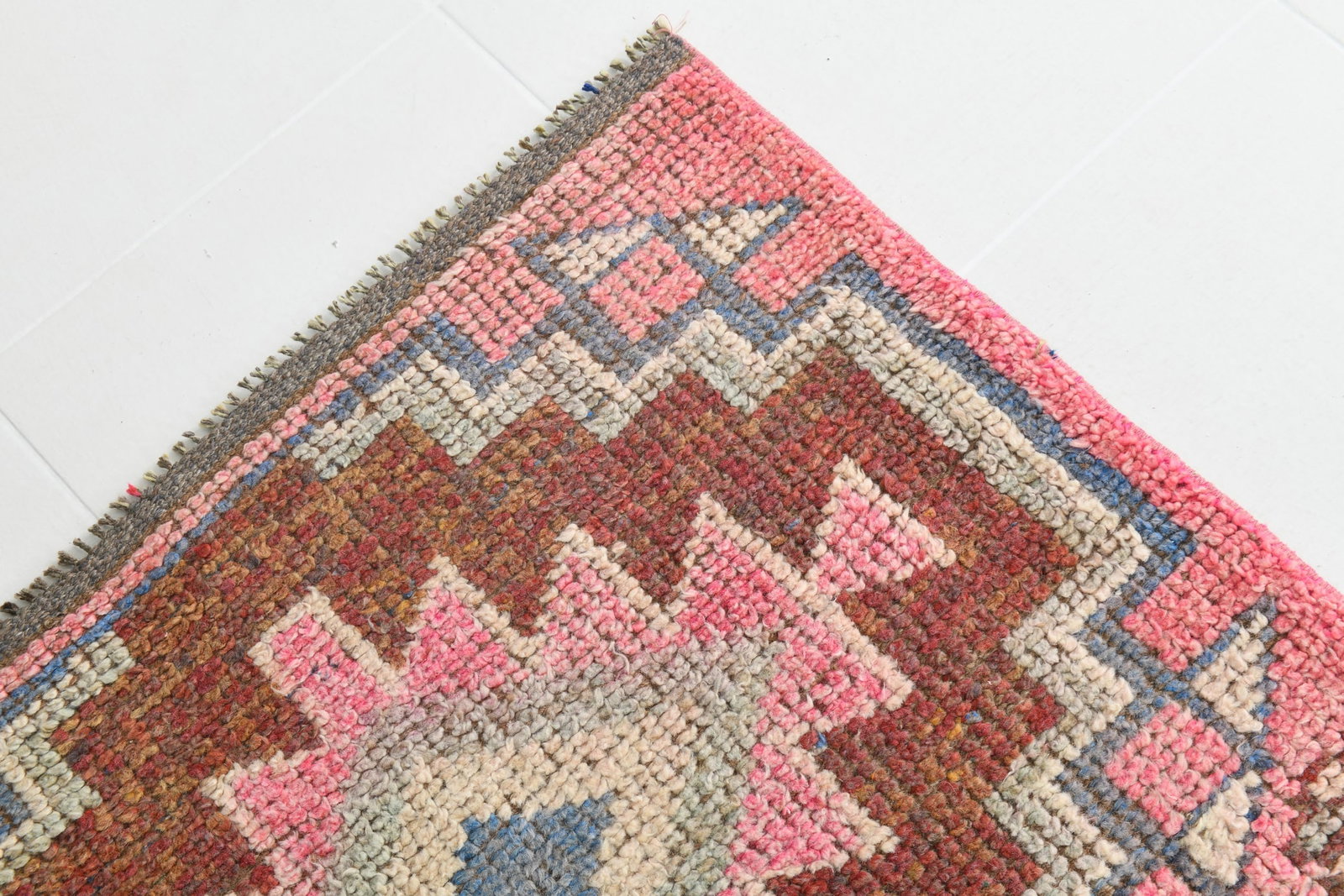 3'1'' x 10'2'' Handmade Vintage Wool Rug - 20607 - 8