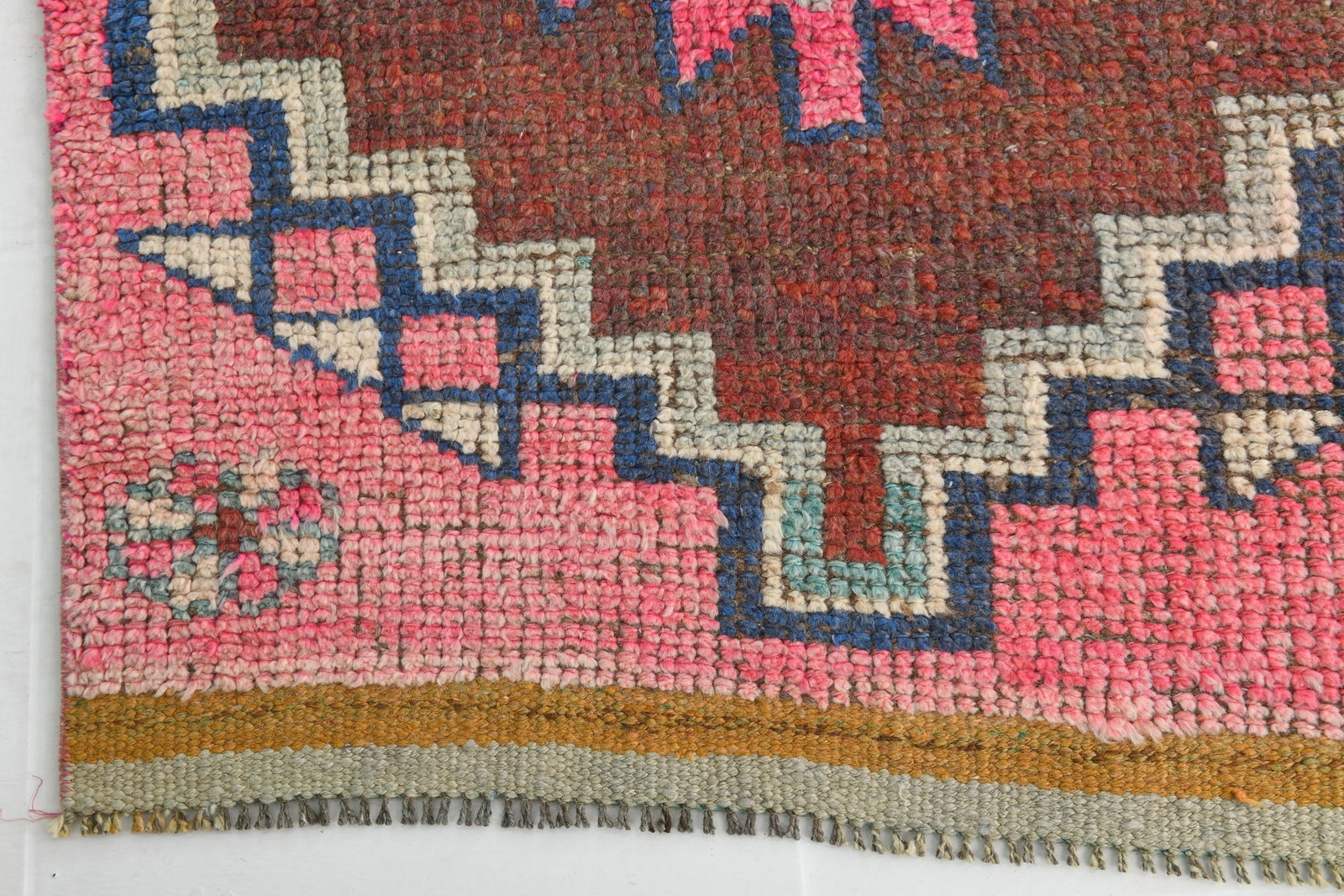 3'1'' x 10'2'' Handmade Vintage Wool Rug - 20607 - 9