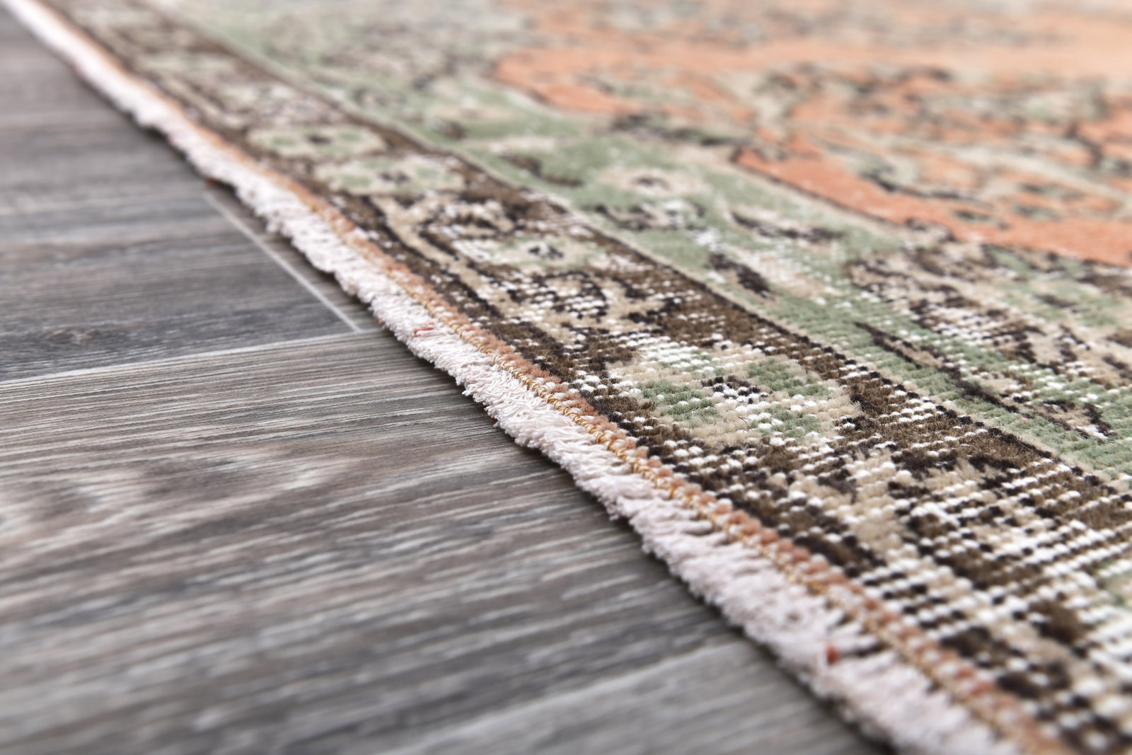6'7'' x 9'10'' Handmade Vintage Wool Rug - 243823 - 14