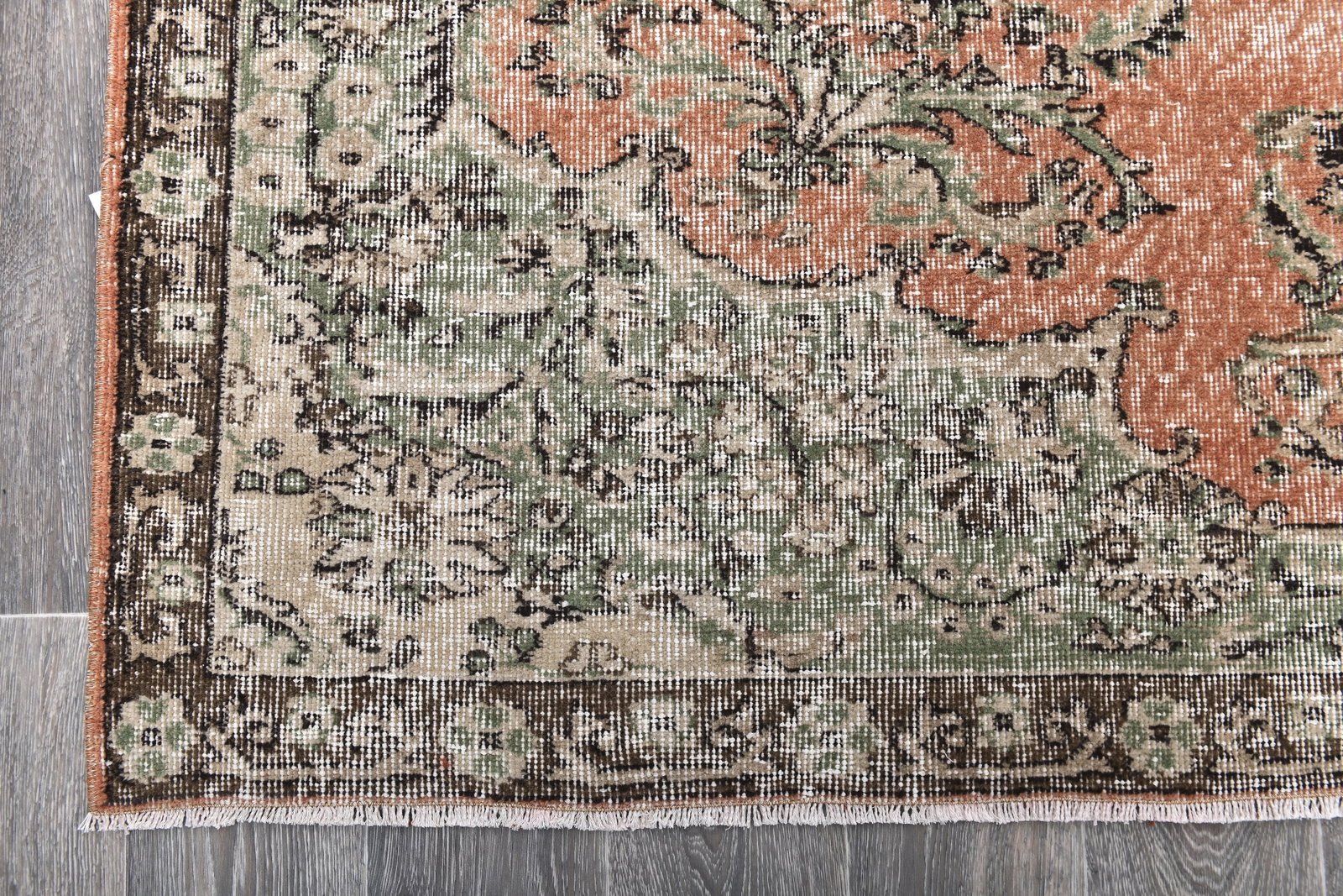 6'7'' x 9'10'' Handmade Vintage Wool Rug - 243823 - 8