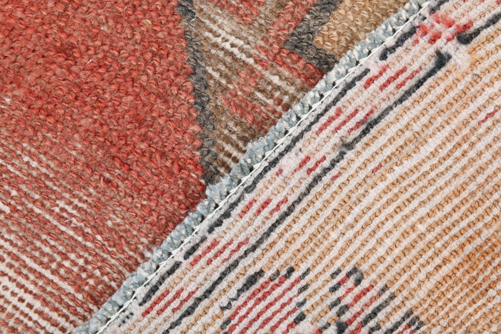 3'2'' x 13'0'' Handmade Vintage Wool Rug - 23027 - 18