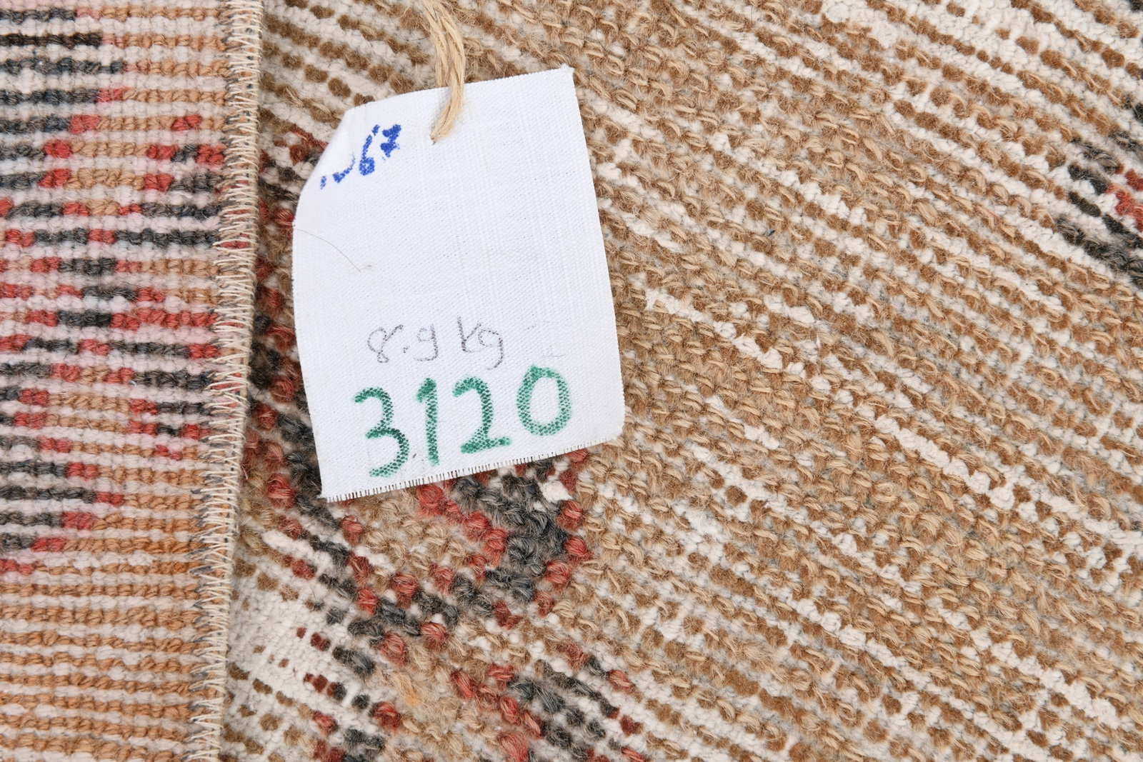 3'2'' x 13'0'' Handmade Vintage Wool Rug - 23027 - 19