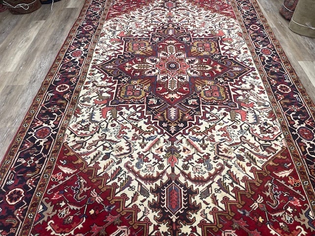 Vintage Persian Gallery size Heriz rug-5354 - 4