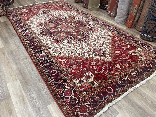 Vintage Persian Gallery size Heriz rug-5354 - 6