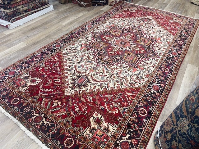 Vintage Persian Gallery size Heriz rug-5354 - 7