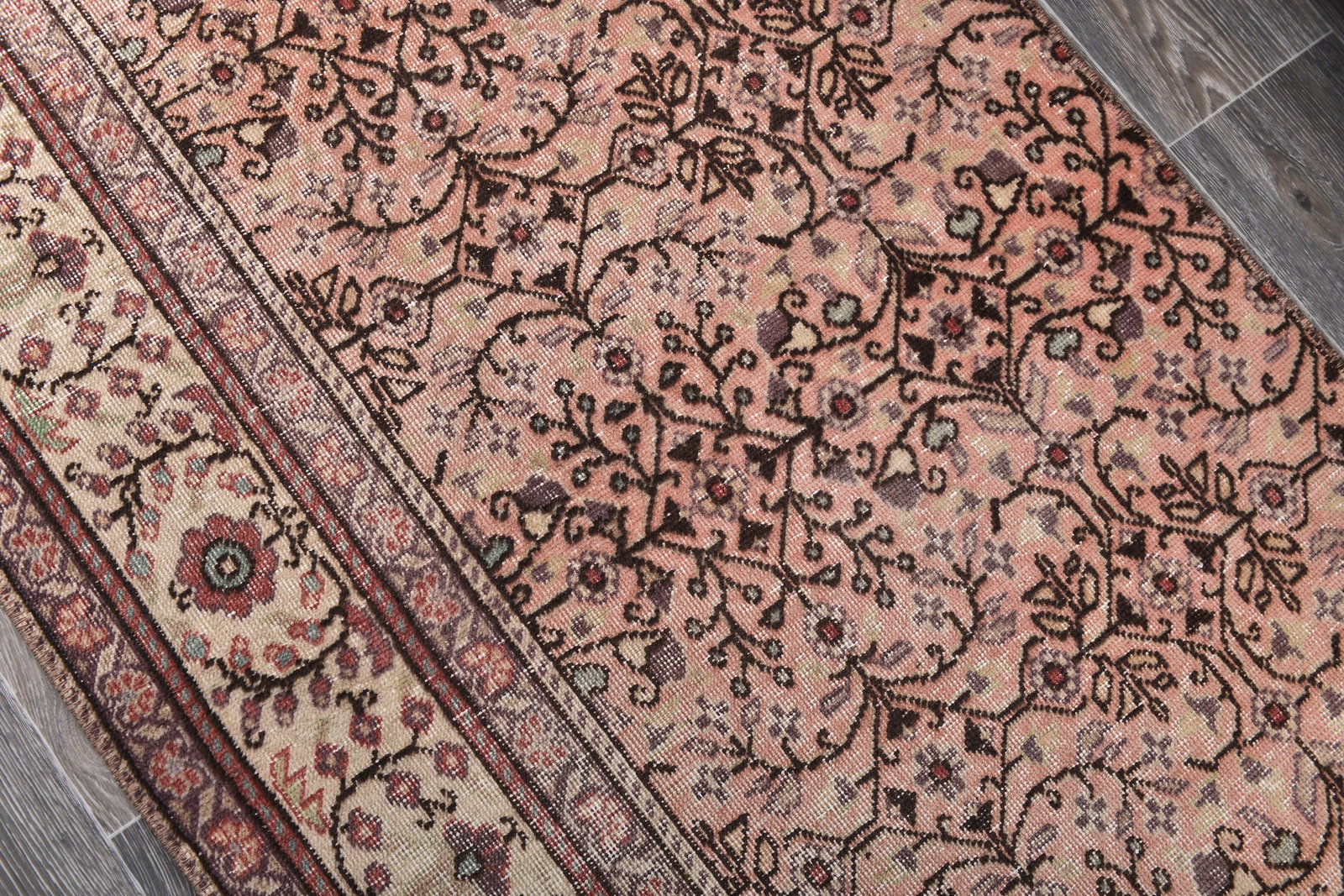 2'7'' x 9'3'' Handmade Vintage Wool Rug - 243819 - 4