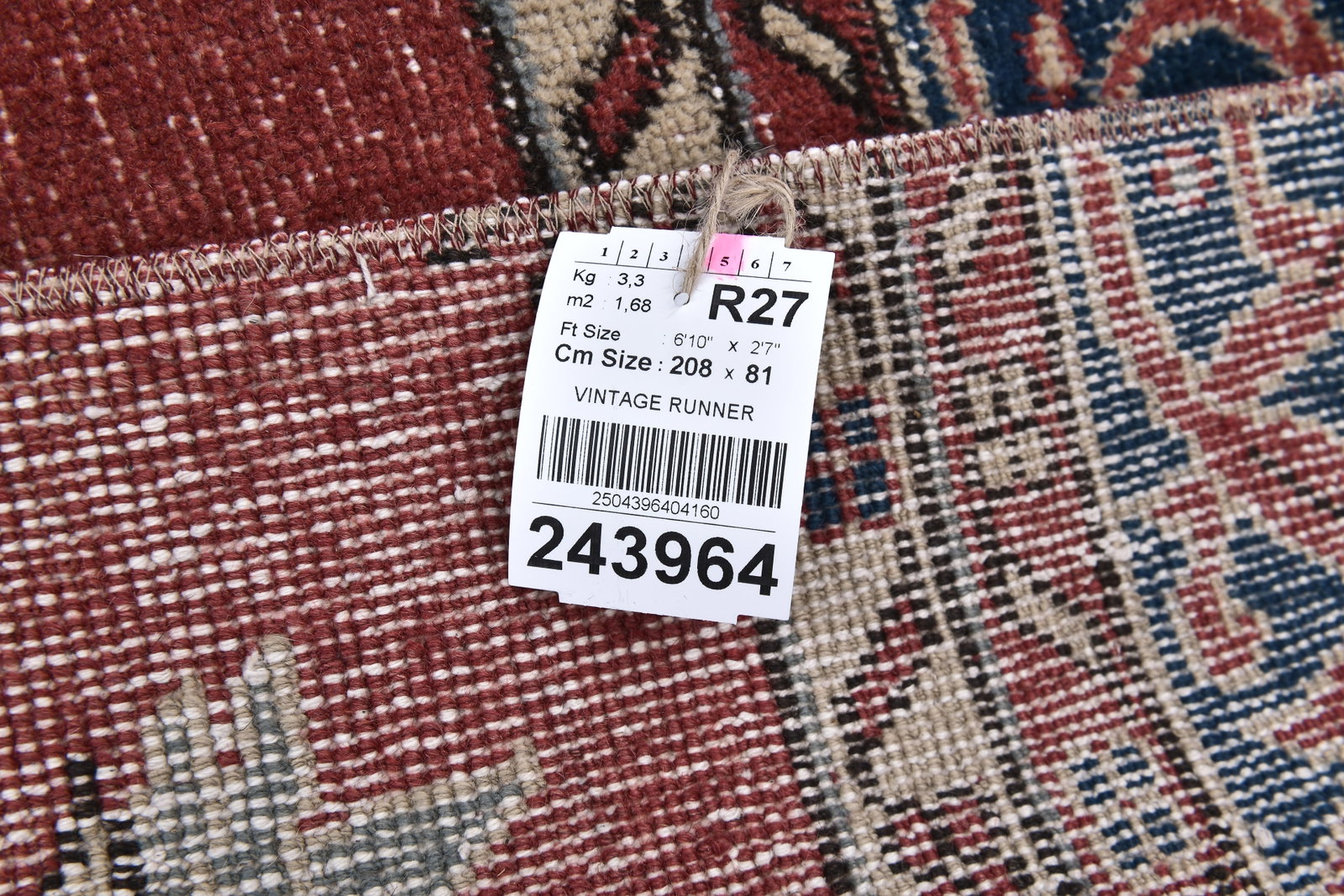 2'7'' x 6'9'' Turkish Vintage Runner Rug - 243964 - 14