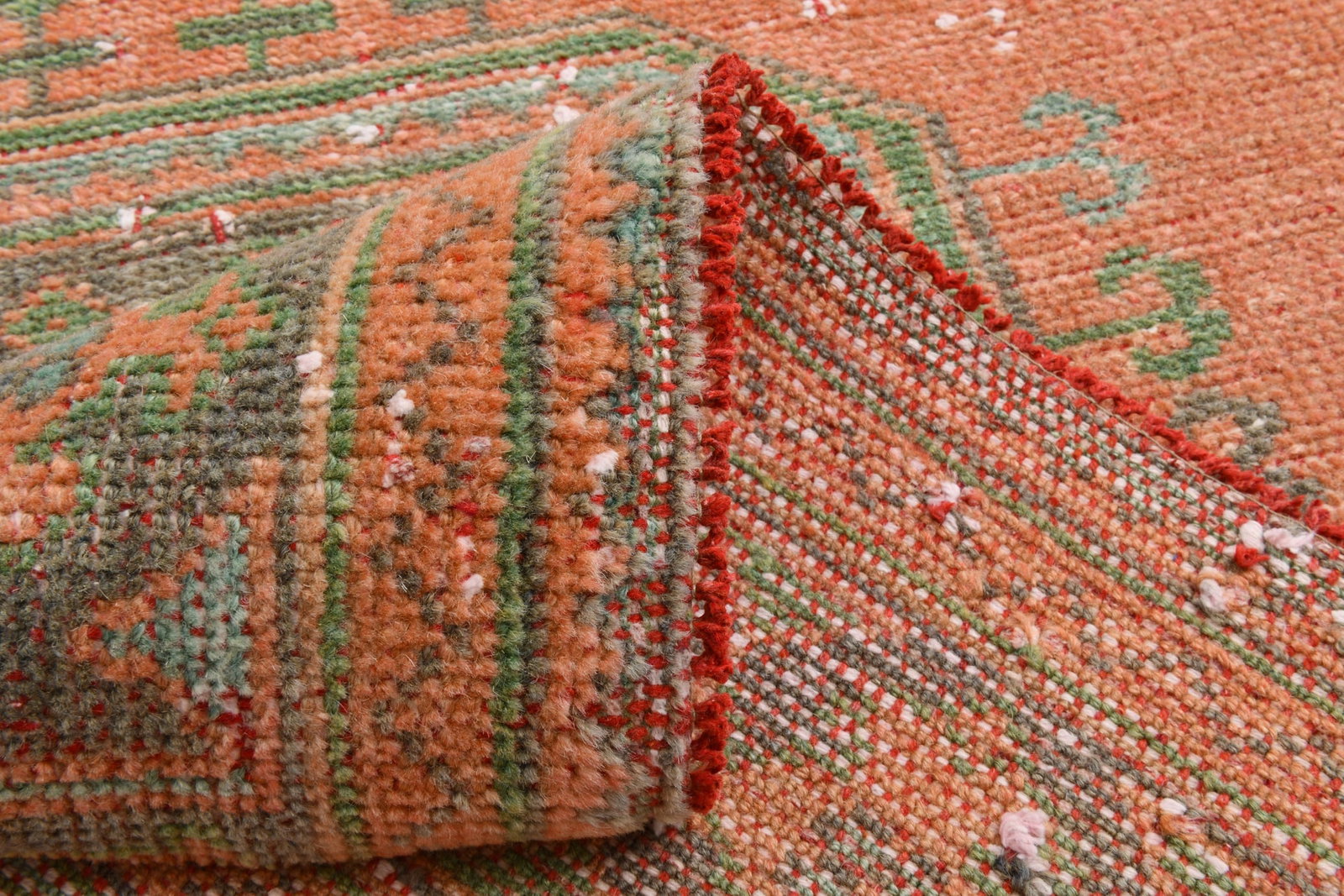 4'8'' x 8'4'' Handmade Vintage Wool Rug - 2032 - 15