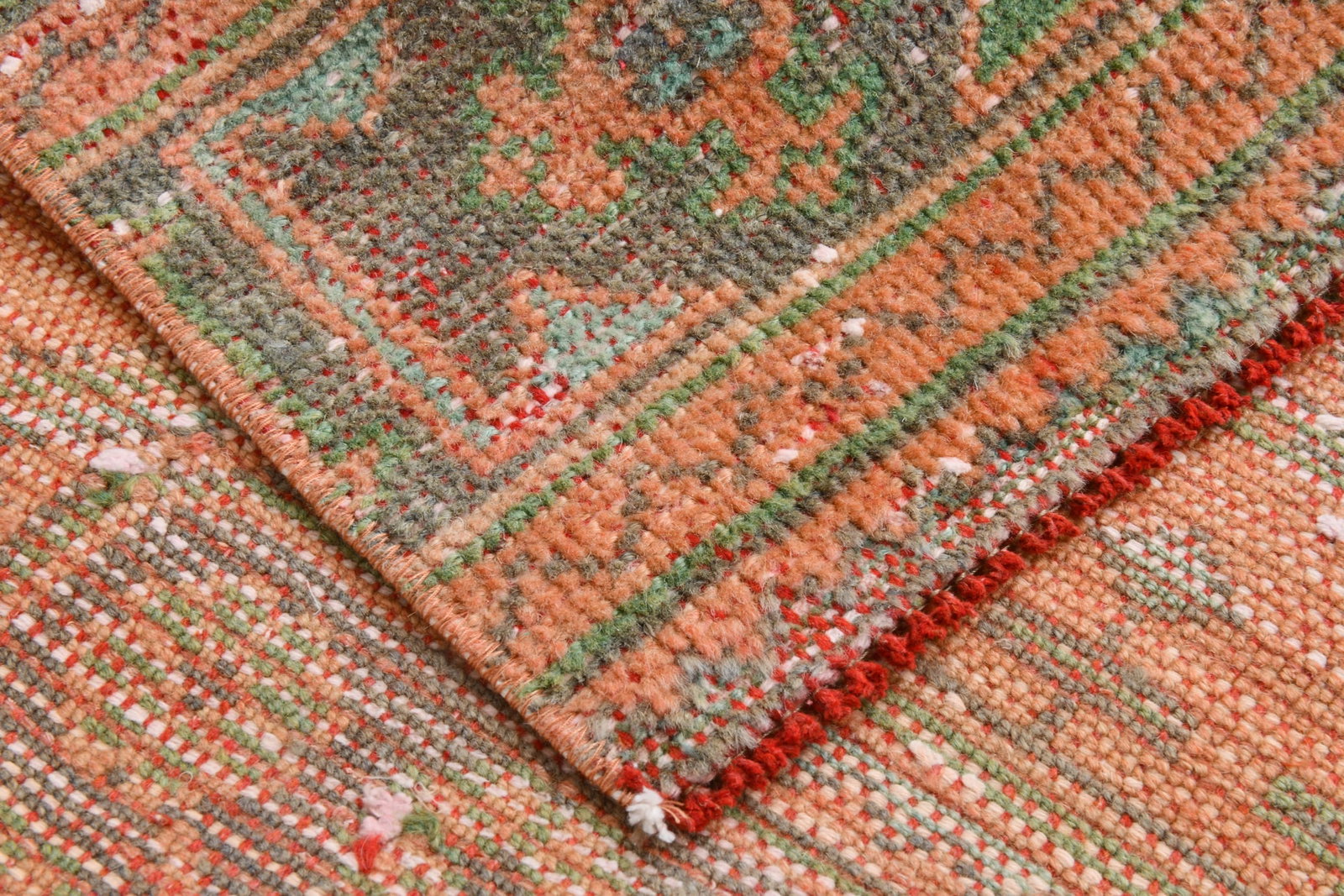 4'8'' x 8'4'' Handmade Vintage Wool Rug - 2032 - 16