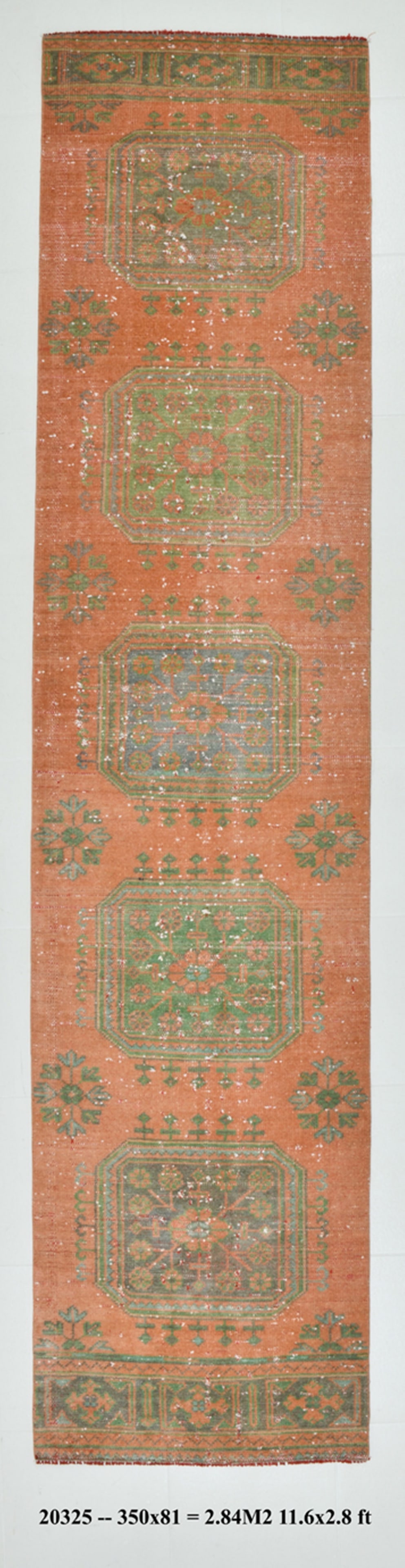 4'8'' x 8'4'' Handmade Vintage Wool Rug - 2032: Title: 4'8'' x 8'4'' Handmade Vintage Wool Rug - 2032 Description:4'8'' x 8'4'' Handmade Vintage Wool Rug - 2032 Origin:Turkiye Date/Period:1960-90 Materials:Wool,Cotton Dimension:4'8''x8'4'' ft,