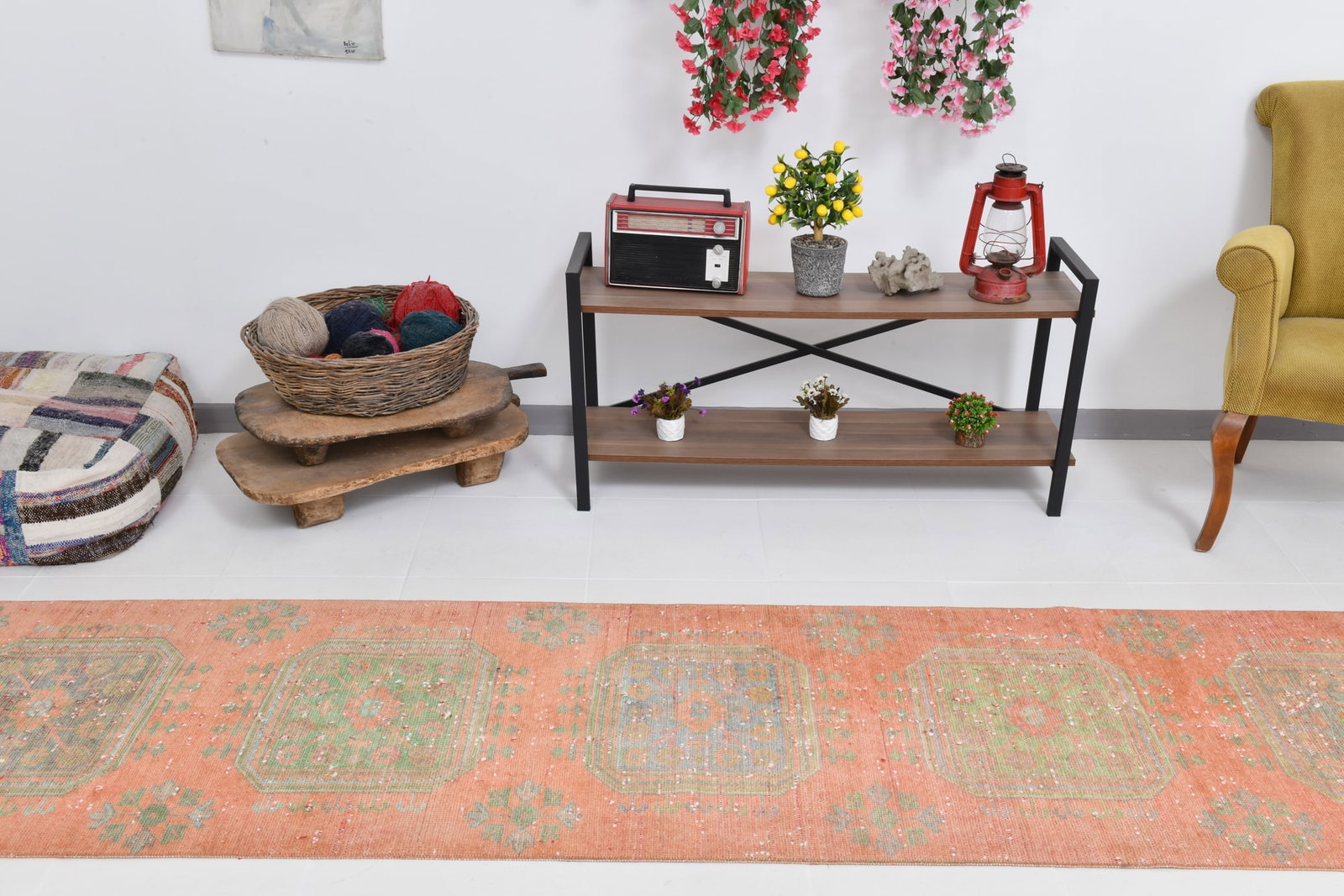 4'8'' x 8'4'' Handmade Vintage Wool Rug - 2032 - 3