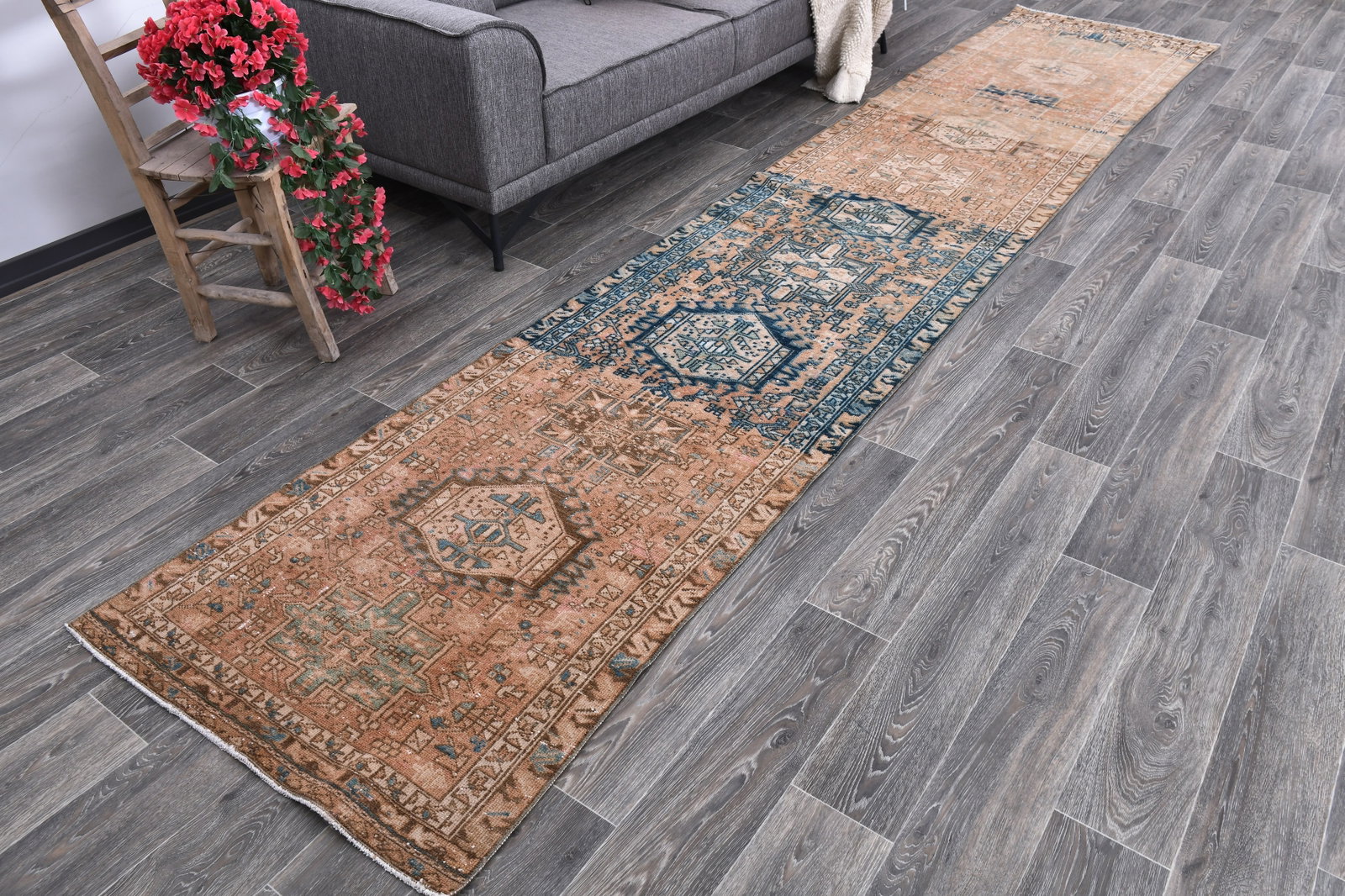 2'9'' x 14'9'' Unique Handmade Vintage Rug - 242386 - 2