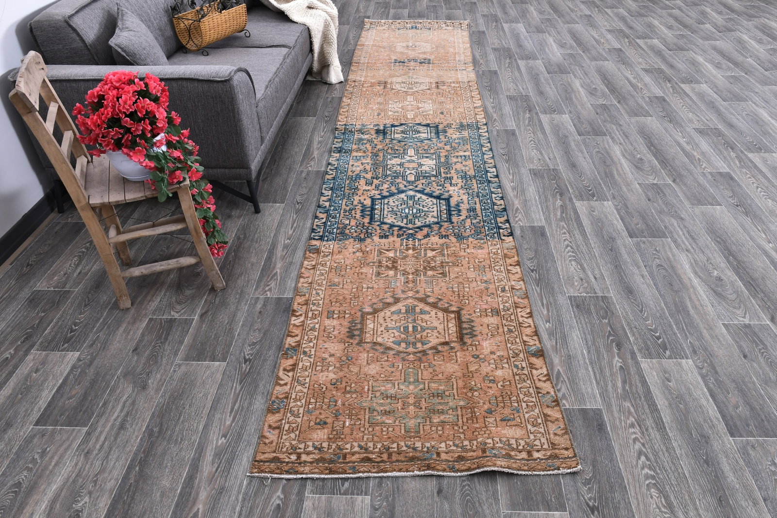 2'9'' x 14'9'' Unique Handmade Vintage Rug - 242386 - 3