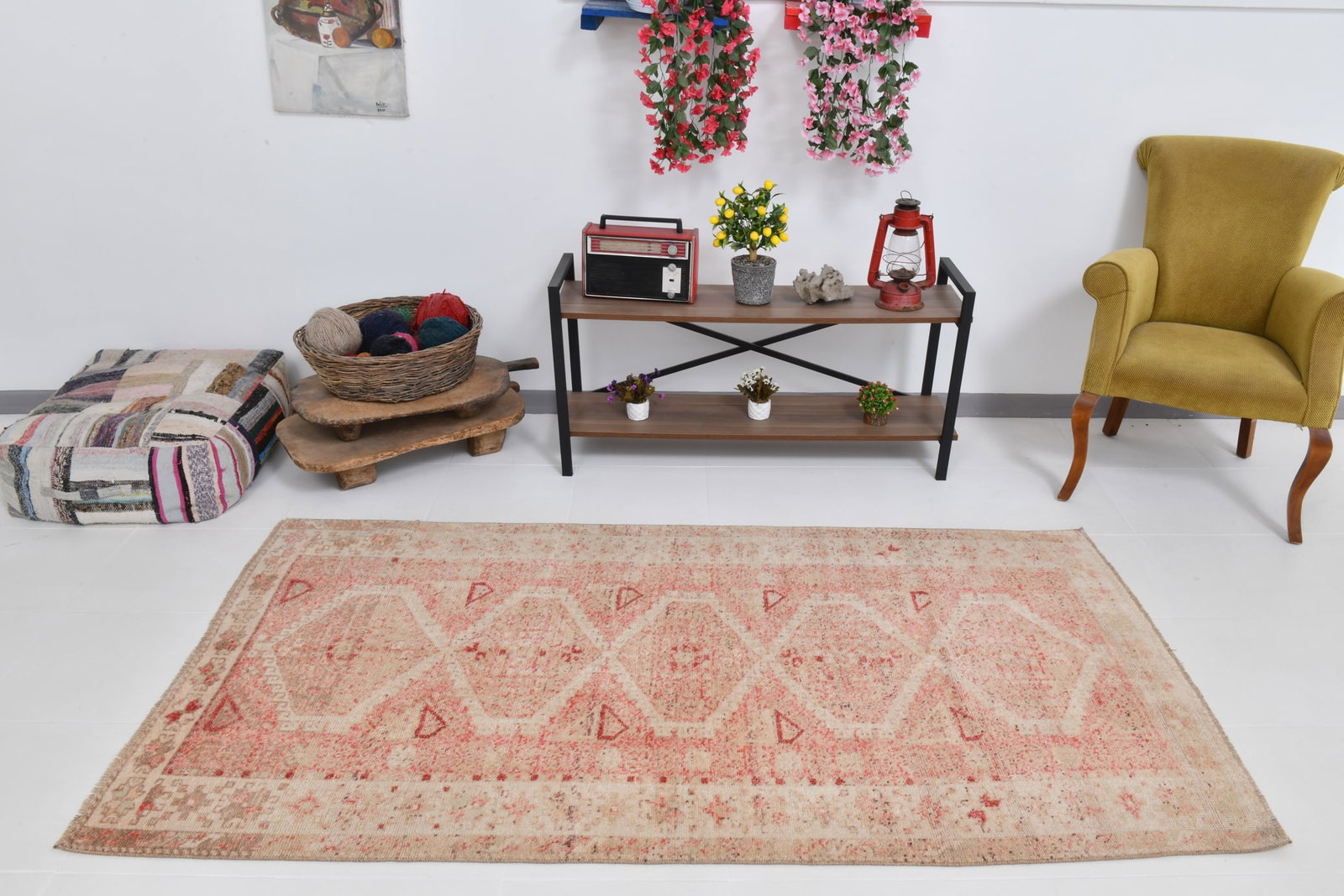 3'11'' x 7'4'' Unique Handmade Vintage Rug - 20899 - 2