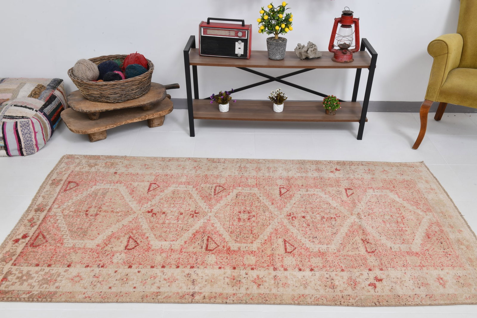 3'11'' x 7'4'' Unique Handmade Vintage Rug - 20899 - 3