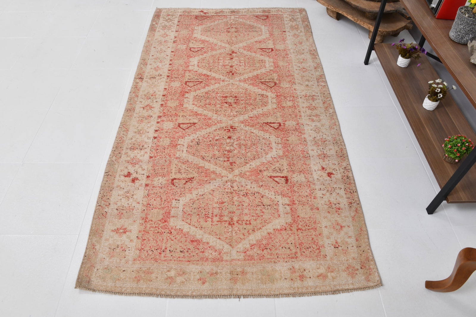 3'11'' x 7'4'' Unique Handmade Vintage Rug - 20899 - 5