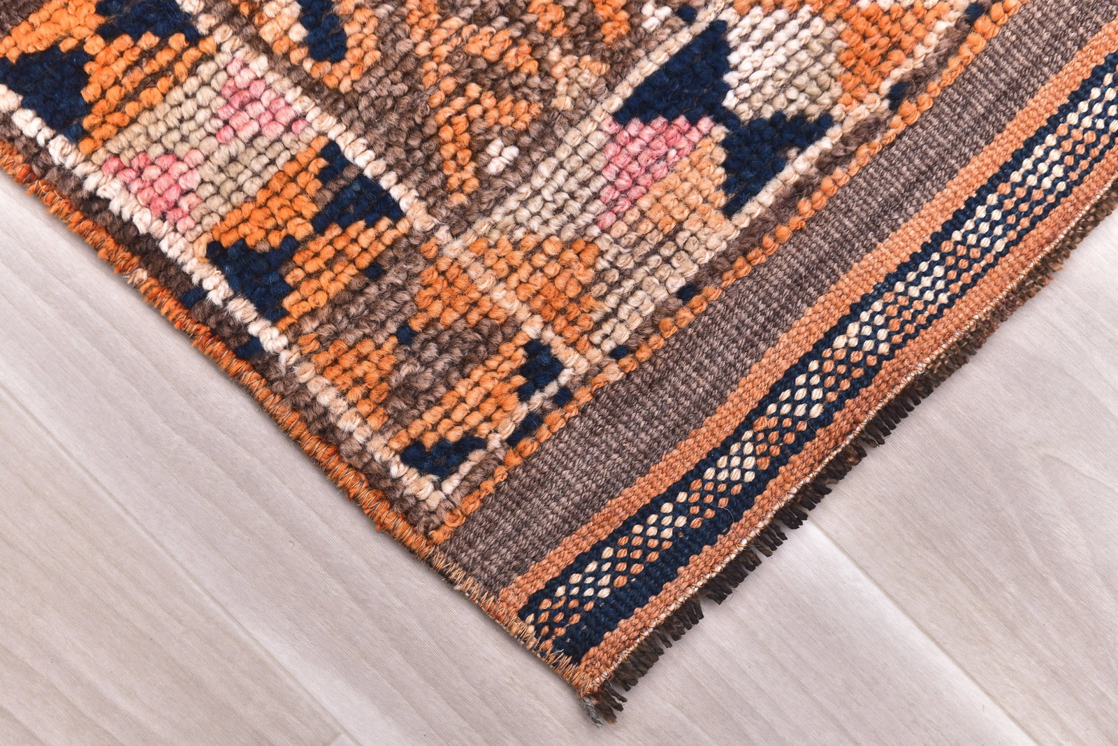 2'8'' x 12'3'' Vintage Wool Runner Rug - 240693 - 7