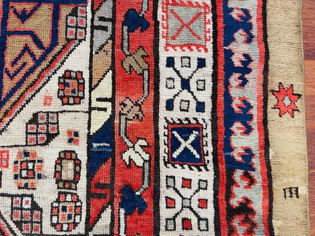 Antique ersian Camel Hair Serab Runner-3763 - 5