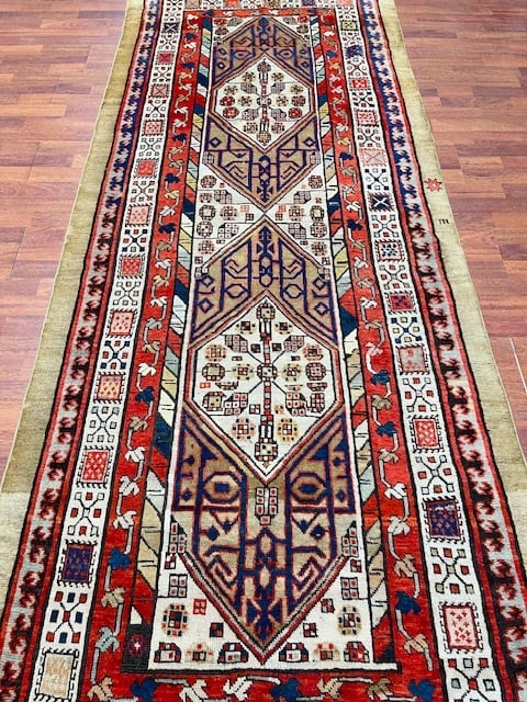 Antique ersian Camel Hair Serab Runner-3763 - 7