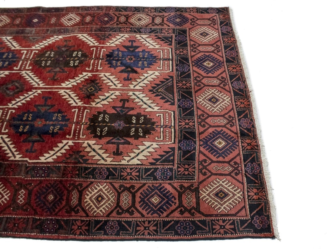 Vintage Red Tribal 5X12 Balouch Yalameh Persian Runner Rug - 11