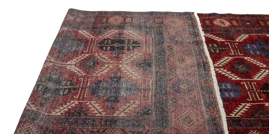 Vintage Red Tribal 5X12 Balouch Yalameh Persian Runner Rug - 14