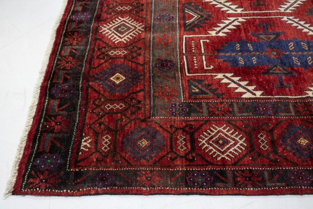Vintage Red Tribal 5X12 Balouch Yalameh Persian Runner Rug - 8